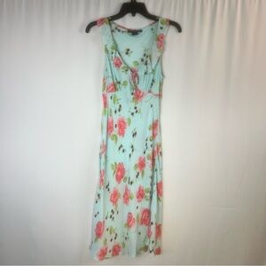 Vintage Y2k Floral ruffle midi dress Cinnamon girl Sleeveless Dress  romantic XS